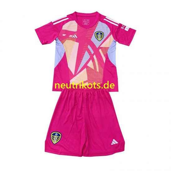Fußballtrikot Leeds United Torwart Kinder Ausweich 2024-2025 Kurzarm