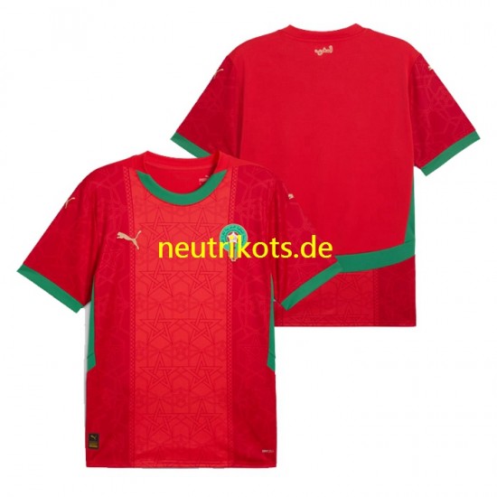 Fußballtrikot Marokko Herren Heim 2024 Kurzarm
