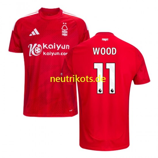Fußballtrikot Nottingham Forest Chris Wood 11 Herren Heim 2024-2025 Kurzarm