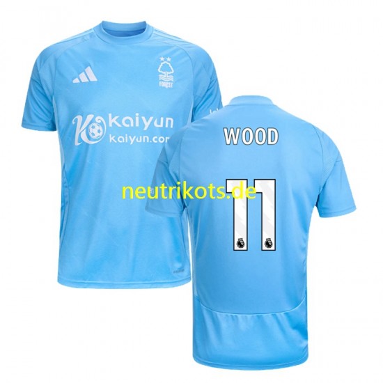 Fußballtrikot Nottingham Forest Chris Wood 11 Herren Ausweich 2024-2025 Kurzarm