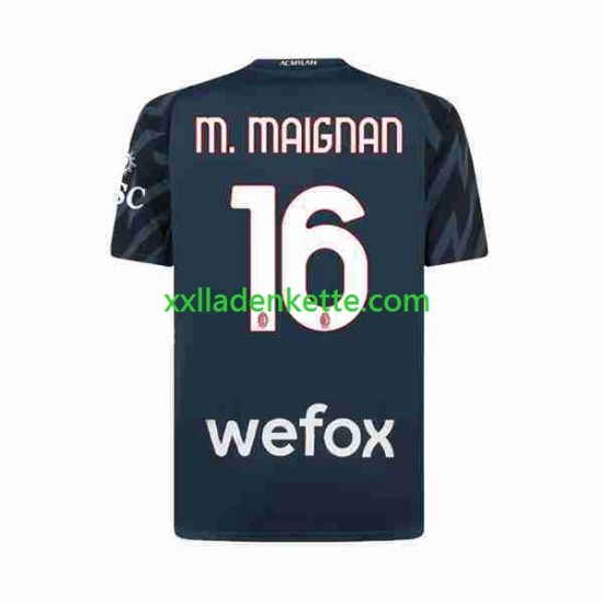 Fußballtrikot AC Mailand Mike Maignan 16 Torwart Herren Ausweich 2023-2024 Kurzarm