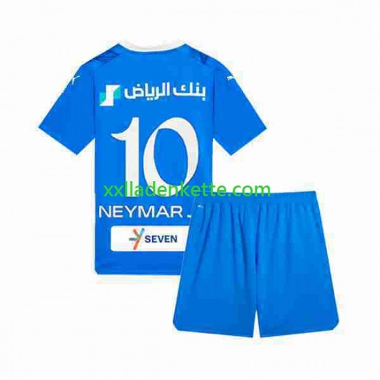 Fußballtrikot Al Hilal Neymar JR 10 Kinder Heim 2023-2024 Kurzarm