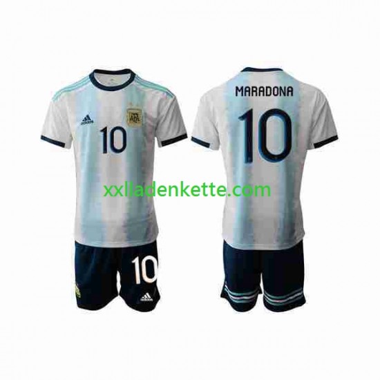 Fußballtrikot Argentinien Maradona 10 2019-2020 Kinder Heim Kurzarm