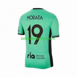 Fußballtrikot Atlético Madrid 2 Alvaro Morata 19 Herren Ausweich 2023-2024 Kurzarm