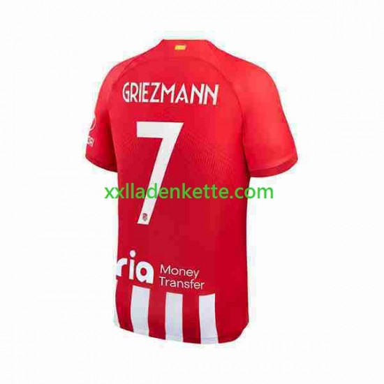 Fußballtrikot Atlético Madrid 2 Antoine Griezmann 7 Herren Heim 2023-2024 Kurzarm