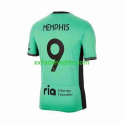 Fußballtrikot Atlético Madrid 2 Memphis Depay 9 Herren Ausweich 2023-2024 Kurzarm