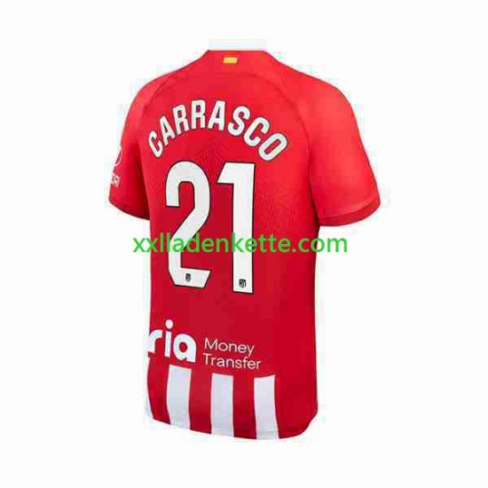 Fußballtrikot Atlético Madrid 2 Yannick Carrasco 21 Herren Heim 2023-2024 Kurzarm
