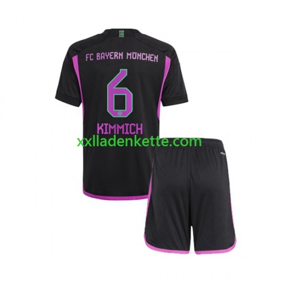 Fußballtrikot FC Bayern München Kimmich 6 Kinder Auswärts 2023-2024 Kurzarm