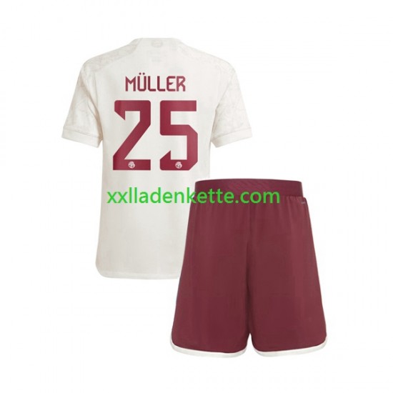 Fußballtrikot FC Bayern München Thomas Muller 25 Kinder Ausweich 2023-2024 Kurzarm