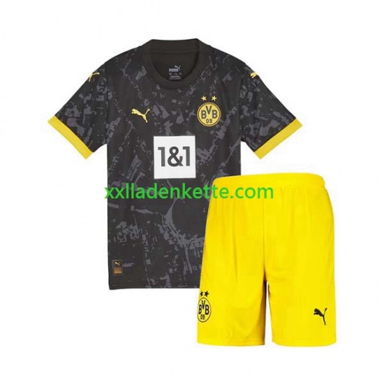 Fußballtrikot Borussia Dortmund Kinder Auswärts 2023-2024 Kurzarm