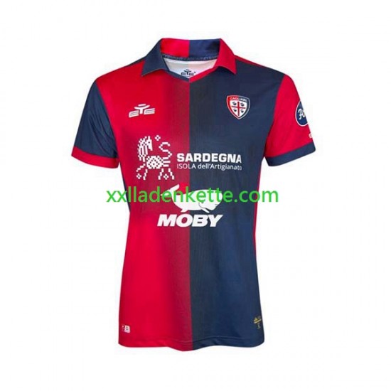 Fußballtrikot Cagliari Herren Heim 2023-2024 Kurzarm