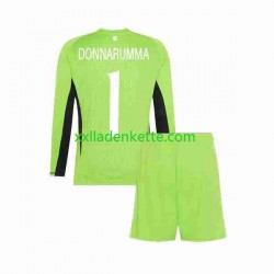 Fußballtrikot Italien Donnarumma 1 Torwart Kinder Heim 2023 Langarm