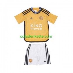 Fußballtrikot Leicester City Kinder Ausweich 2023-2024 Kurzarm