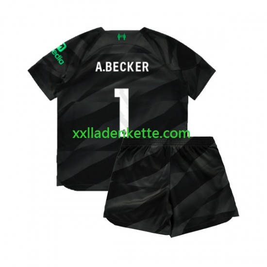 Fußballtrikot Liverpool A.Becker 1 Torwart Kinder Auswärts 2023-2024 Kurzarm