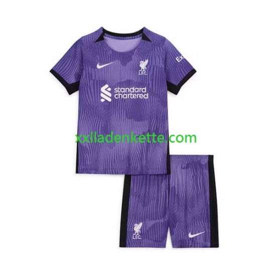 Fußballtrikot Liverpool Kinder Ausweich 2023-2024 Kurzarm