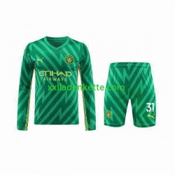 Fußballtrikot Manchester City Ederson Moraes 31 Torwart Kinder Heim 2023-2024 Langarm