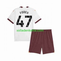 Fußballtrikot Manchester City Phil Foden 47 Kinder Auswärts 2023-2024 Kurzarm
