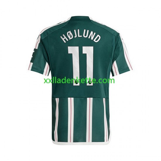 Fußballtrikot Manchester United Rasmus Hojlund 11 Herren Auswärts 2023-2024 Kurzarm