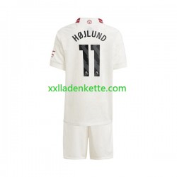 Fußballtrikot Manchester United Rasmus Hojlund 11 Kinder Ausweich 2023-2024 Kurzarm