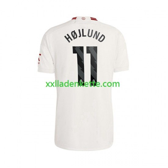 Fußballtrikot Manchester United Rasmus Hojlund 11 Herren Ausweich 2023-2024 Kurzarm