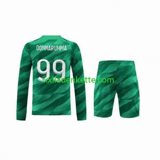 Fußballtrikot Paris Saint-Germain Donnarumma 99 Torwart Kinder Heim 2023-2024 Langarm