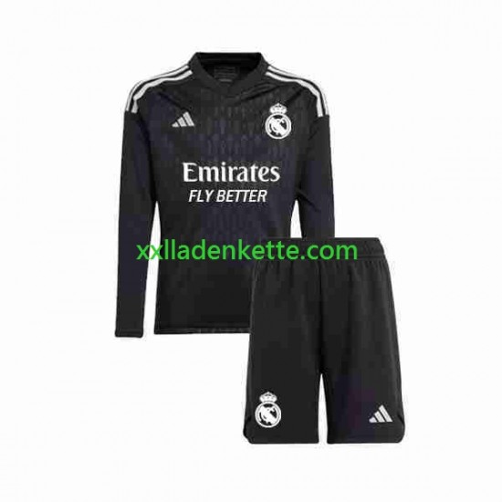 Fußballtrikot Real Madrid Torwart Kinder Auswärts 2023-2024 Langarm