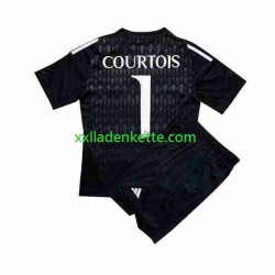 Fußballtrikot Real Madrid Thibaut Courtois 1 Torwart Kinder Auswärts 2023-2024 Kurzarm
