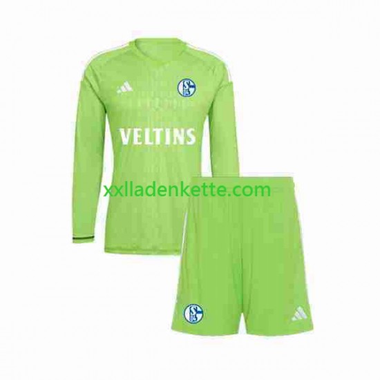 Fußballtrikot Schalke 04 Torwart Kinder Heim 2023-2024 Langarm