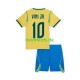 Fußballtrikot Brasilien Vinicius Junior 10 Kinder Heim World Cup 2026 Kurzarm