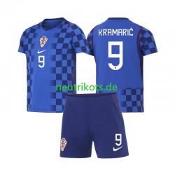Fußballtrikot Kroatien Andrej Kramaric 9 Kinder Auswärts World Cup 2026 Kurzarm