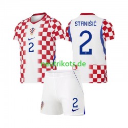 Fußballtrikot Kroatien Josip Stanisic 2 Kinder Heim World Cup 2026 Kurzarm