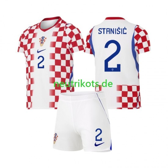 Fußballtrikot Kroatien Josip Stanisic 2 Kinder Heim World Cup 2026 Kurzarm