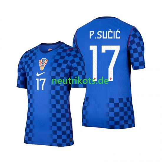 Fußballtrikot Kroatien Petar Sucic 17 Herren Auswärts World Cup 2026 Kurzarm
