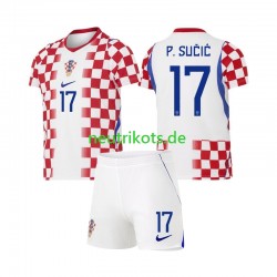 Fußballtrikot Kroatien Petar Sucic 17 Kinder Heim World Cup 2026 Kurzarm