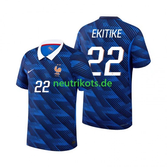 Fußballtrikot Frankreich Hugo Ekitike 22 Herren Heim World Cup 2026 Kurzarm