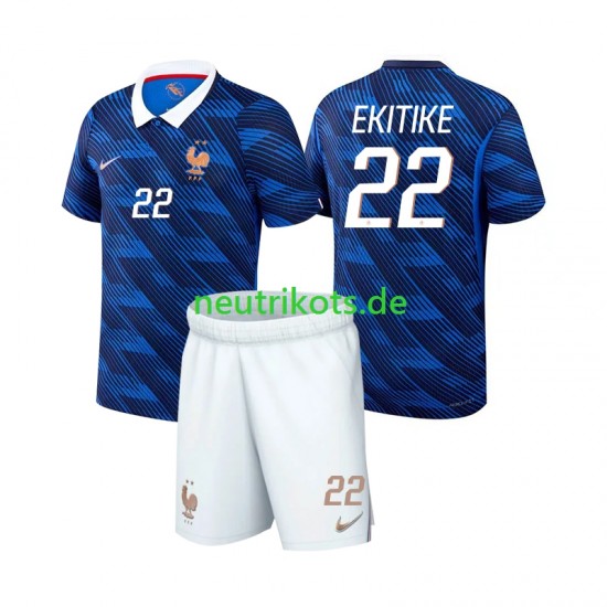 Fußballtrikot Frankreich Hugo Ekitike 22 Kinder Heim World Cup 2026 Kurzarm