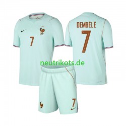 Fußballtrikot Frankreich Ousmane Dembele 7 Kinder Auswärts World Cup 2026 Kurzarm