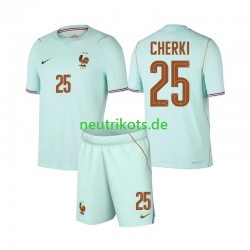 Fußballtrikot Frankreich Rayan Cherki 25 Kinder Auswärts World Cup 2026 Kurzarm