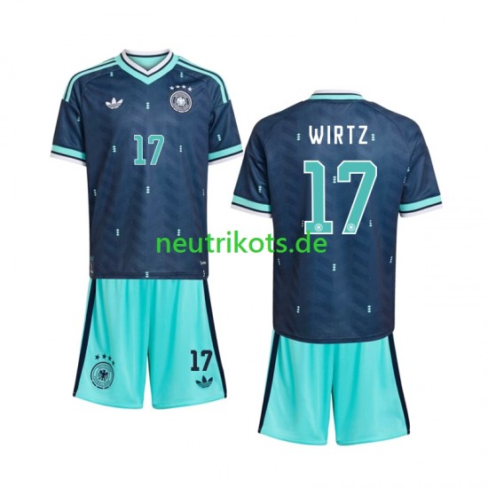 Fußballtrikot Deutschland Florian Wirtz 17 Kinder Auswärts World Cup 2026 Kurzarm