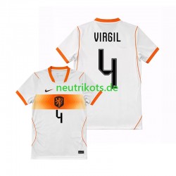 Fußballtrikot Niederlande Virgil van Dijk 4 Herren Auswärts World Cup 2026 Kurzarm