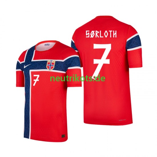 Fußballtrikot Norwegen Alexander Sorloth 7 Herren Heim World Cup 2026 Kurzarm
