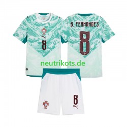 Fußballtrikot Portugal Bruno Fernandes 8 Kinder Auswärts 2026 2027 Kurzarm