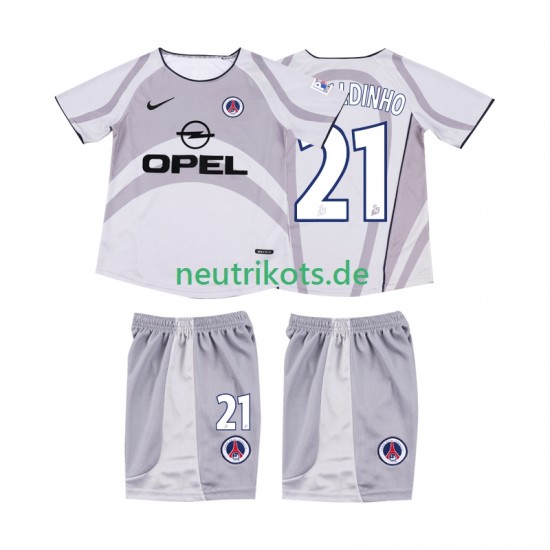 Fußballtrikot AC Mailand RONALDINHO 21 2001 2002 Retro Kinder Auswärts Kurzarm