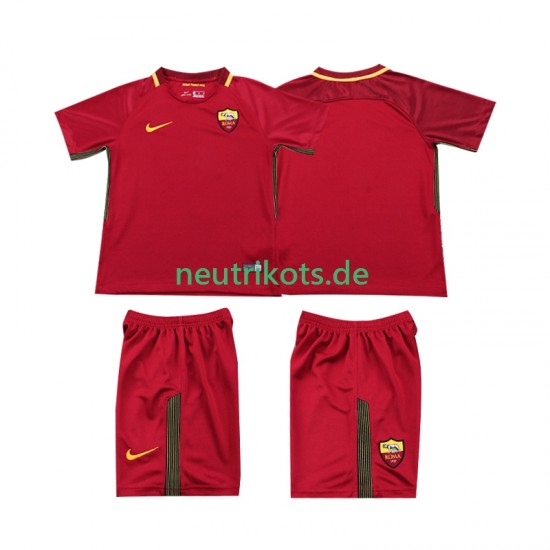 Fußballtrikot AS Rom 2017-2018 Retro Kinder Heim Kurzarm