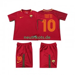 Fußballtrikot AS Rom Totti 10 2017-2018 Retro Kinder Heim Kurzarm