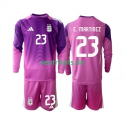 Fußballtrikot Argentinien Emiliano Martinez 23 Torwart Kinder Heim 2025 Langarm