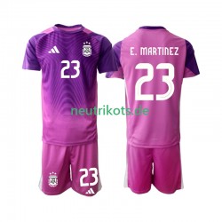 Fußballtrikot Argentinien Emiliano Martinez 23 Torwart Kinder Heim 2025 Kurzarm