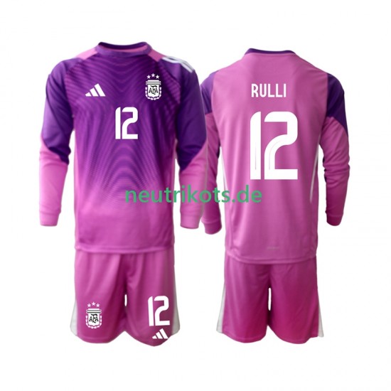 Fußballtrikot Argentinien Geronimo Rulli 12 Torwart Kinder Heim 2025 Langarm