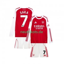Fußballtrikot Arsenal Bukayo Saka 7 Kinder Heim 2025-2026 Langarm
