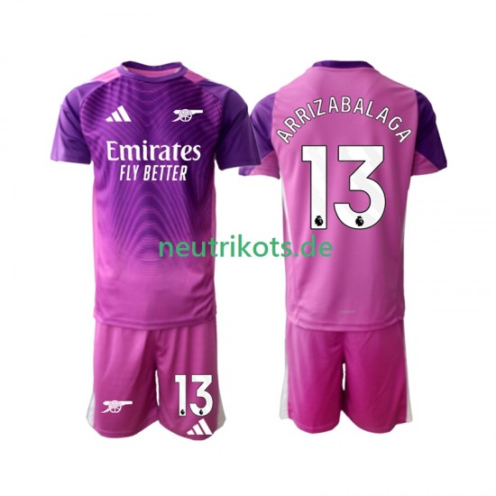 Fußballtrikot Arsenal Kepa Arrizabalaga 13 Torwart Kinder Ausweich 2025-2026 Kurzarm